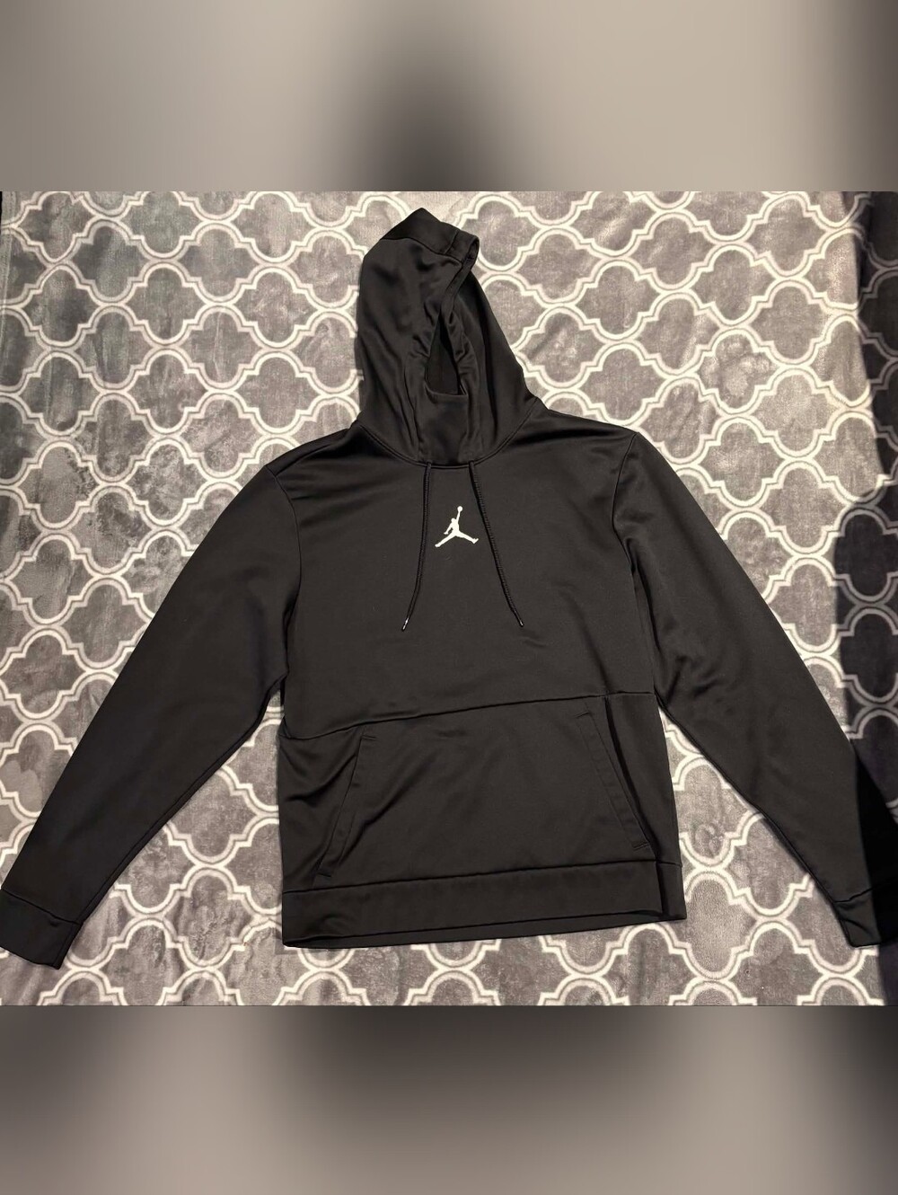 Jordan Black Hoodie with White Jumpman Tag
